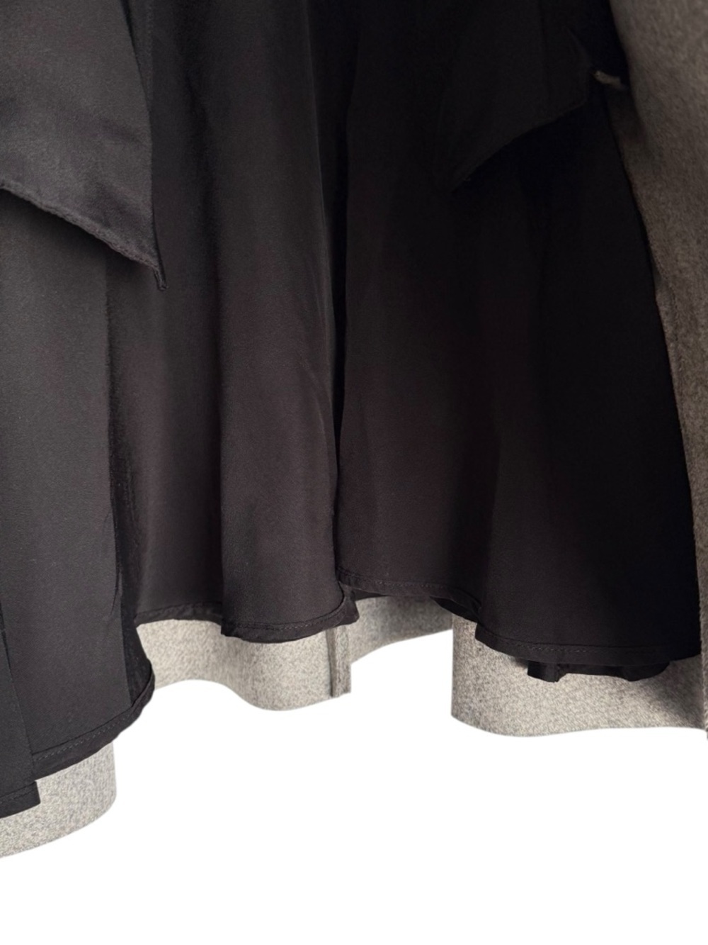 MSGM Pleated Circle Flare Mini Skirt Women’s Size Medium 40 EU Gray Wool Blend - Picture 6 of 10